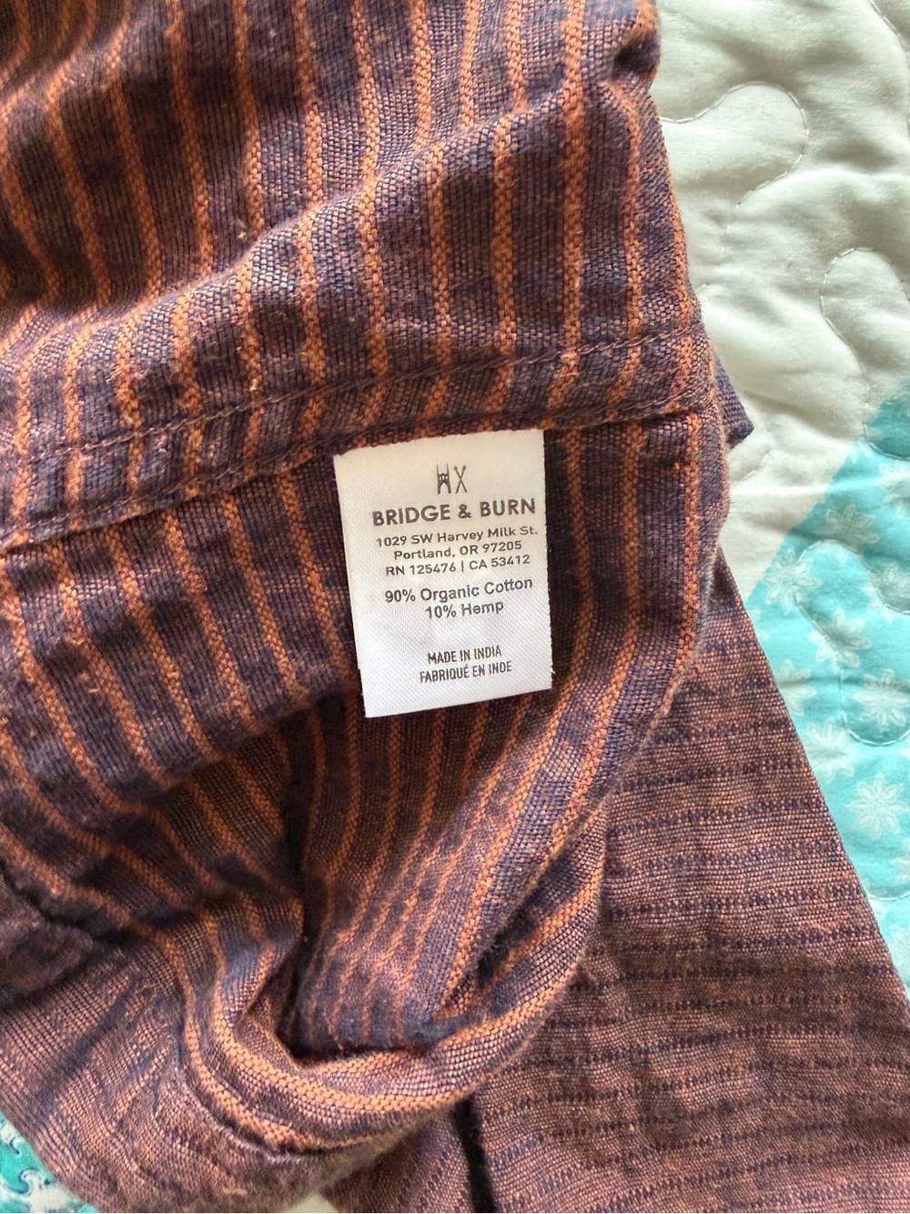 Bridge & Burn Women's Button Henley Blouse - Burgundy Brown - Picture 4 of 4